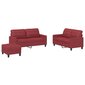 vidaXL 3-osainen lounge-setti Wine Red Faux Leather hinta ja tiedot | Sohvat ja vuodesohvat | hobbyhall.fi