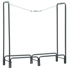 vidaXL Polttopuuteline antrasiitti 120x35x120 cm teräs hinta ja tiedot | Takka- ja uunitarvikkeet | hobbyhall.fi