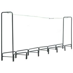 vidaXL Polttopuuteline antrasiitti 360x35x120 cm teräs hinta ja tiedot | Takka- ja uunitarvikkeet | hobbyhall.fi