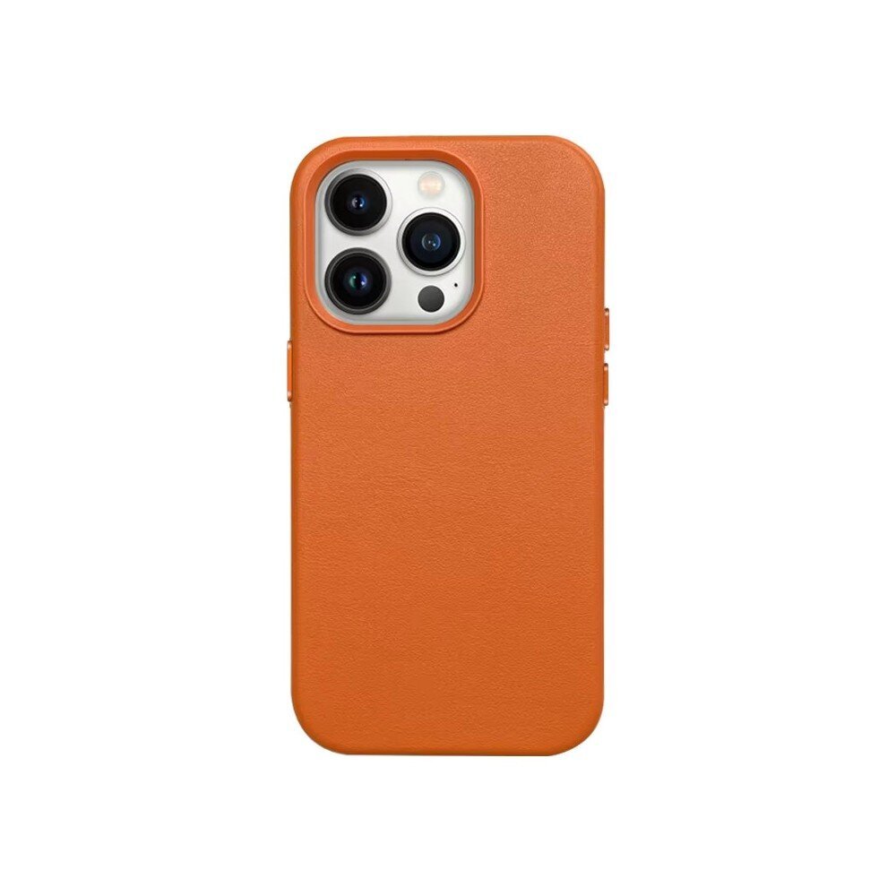 Kotelo Mag Leather Case Apple iPhone 14 oranssi hinta ja tiedot | Puhelimen kuoret ja kotelot | hobbyhall.fi