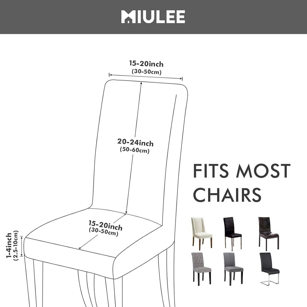 Tuolin suojus 6 kpl hinta ja tiedot | Istuintyynyt, pehmusteet ja päälliset | hobbyhall.fi