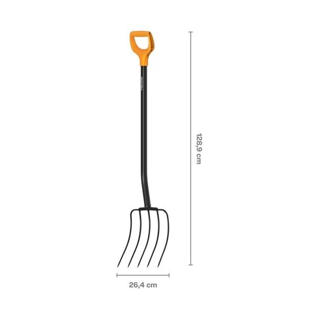 Komposto šakės Fiskars Solid+, juodos hinta ja tiedot | Puutarhatyökalut | hobbyhall.fi