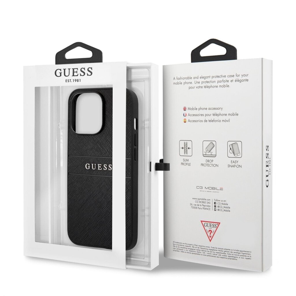 GUHCP13XPSASBBK Guess PU Leather Saffiano Suojakuori iPhone 13 Pro Max Sininen hinta ja tiedot | Puhelimen kuoret ja kotelot | hobbyhall.fi