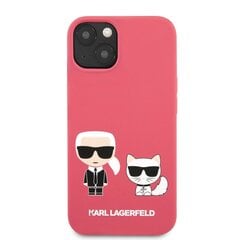 KLHCP13SSSKCP Karl Lagerfeld ja Choupette Liquid Silicone Case for iPhone 13 mini Red hinta ja tiedot | Puhelimen kuoret ja kotelot | hobbyhall.fi