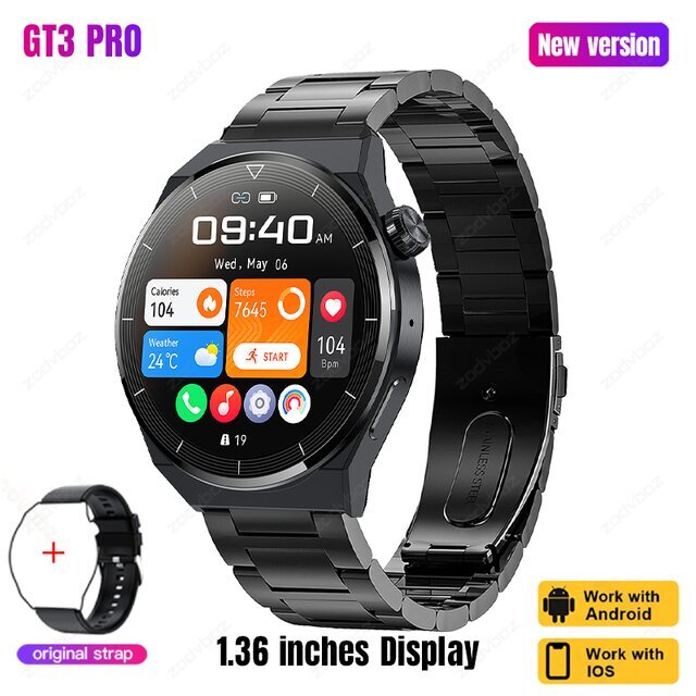 Huawei GT3 Pro Smart Watch Adult 1,39 tuuman HD-näyttö Bluetooth Call Urheilukellot Syke IP68 Vedenpitävä älykello hinta ja tiedot | Älykellot | hobbyhall.fi