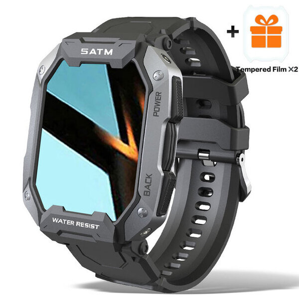 Android-älykellolle aikuisten verenpaineen happimittari Sprorts Watch Military 5atm Ip68 Waterproof Smartwatch 2022 Uusi