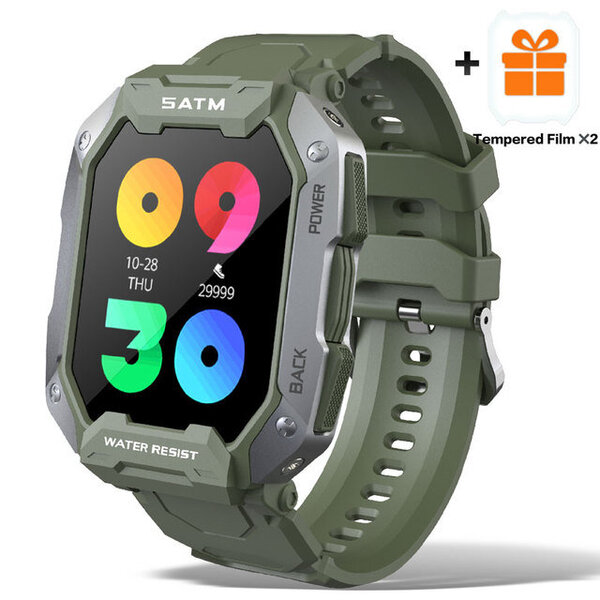 Android-älykellolle aikuisten verenpaineen happimittari Sprorts Watch Military 5atm Ip68 Waterproof Smartwatch 2022 Uusi