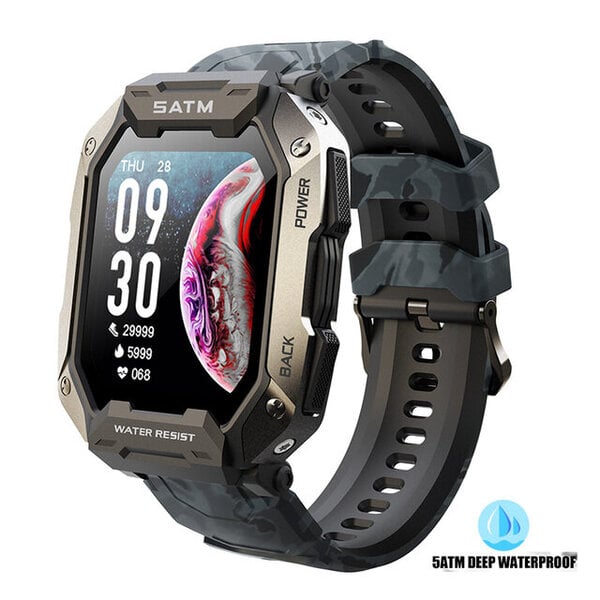 2024 Uusi Swim Sport Smart Watch aikuisten älykello 50 m syvyys IP68 vedenpitävä kuntokello Bluetooth Android ios älykello Adult