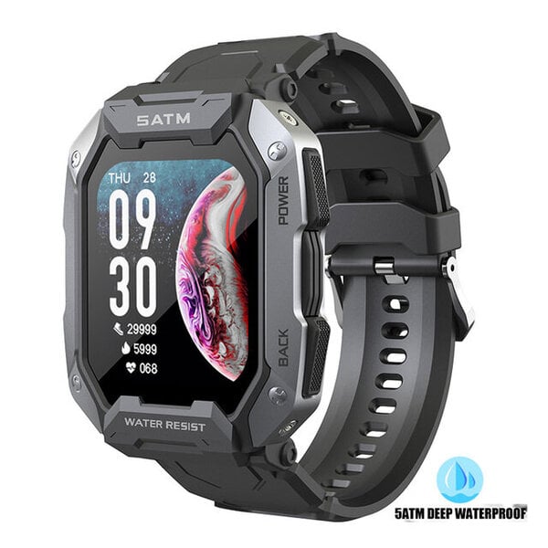 2024 Uusi Swim Sport Smart Watch aikuisten älykello 50 m syvyys IP68 vedenpitävä kuntokello Bluetooth Android ios älykello Adult