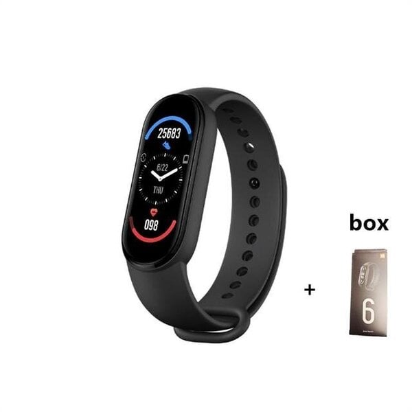 M6 Smart Watch Adult Fitness Rannekoru Tracker Sykemittari Vedenpitävä Urheilu Älykello IPhone Android ios