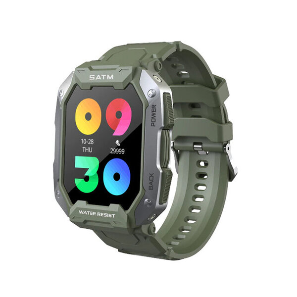 C20 Military 2022 Uusi Smart Watch Adult IP68 5ATM Outdoor Sports Fitness Tracker 24H Health Monitor 1,71 tuuman älykello