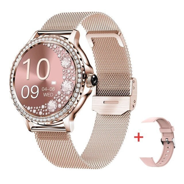 Rosegold Älykello Lady Bluetooth Call 100+ Sports Mode Fitness Adult SmartWatch DIY-kellot IOS Android NX19 hinta ja tiedot | Kellot | hobbyhall.fi