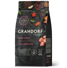 Grandorf Fresh, steriloiduille kissoille tuoreella kalkkunanlihalla, 400g hinta ja tiedot | Kissan kuivaruoka | hobbyhall.fi