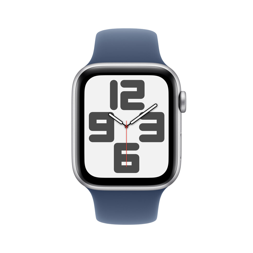 Apple Watch SE GPS 40mm Silver Aluminium Case with Denim Sport Band - S/M MXEC3ET/A hinta ja tiedot | Älykellot | hobbyhall.fi