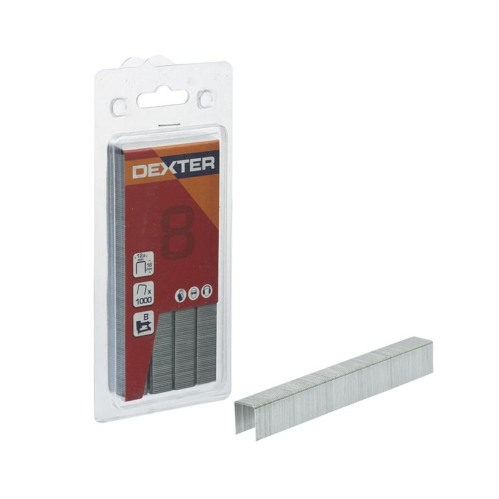 Niitit Dexter, 12,29 x 16 mm, 1000 kpl hinta ja tiedot | Käsityökalut | hobbyhall.fi