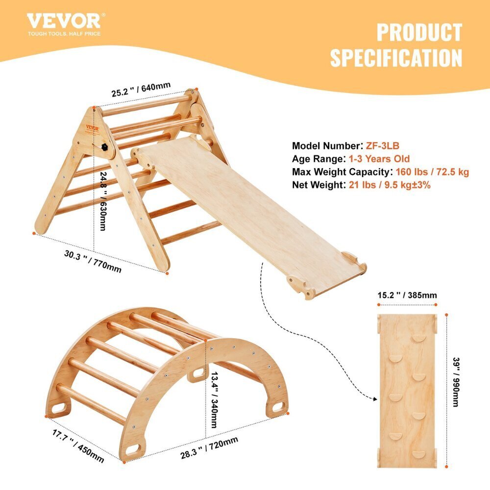 5-in-1 Montessori kiipeilylelu Vevor, 1–3-vuotiaille lapsille hinta ja tiedot | Kehittävät lelut | hobbyhall.fi