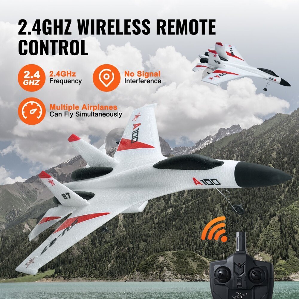 RC-lentokonelelu Vevor, 2,4 GHz, 3D / 6G-tila hinta ja tiedot | Poikien lelut | hobbyhall.fi