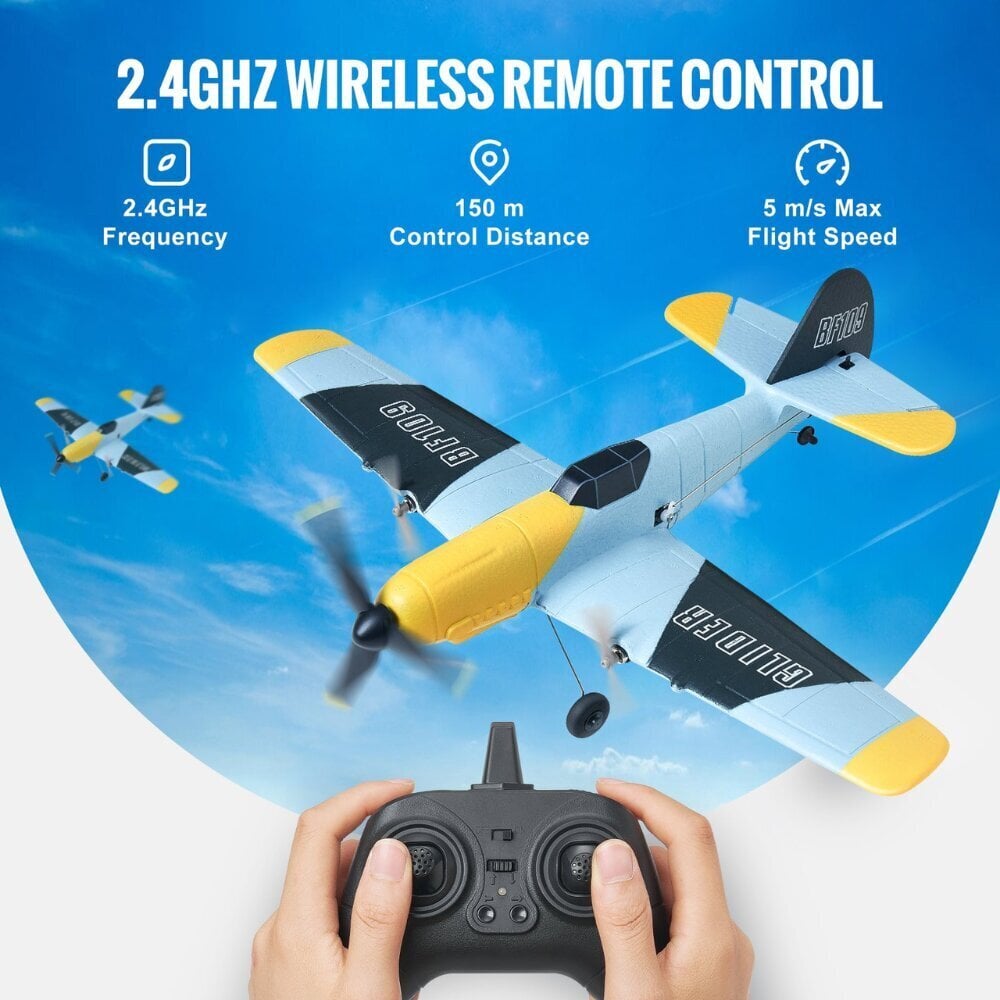 RC-lentokonelelu Vevor, 2,4 GHz hinta ja tiedot | Poikien lelut | hobbyhall.fi