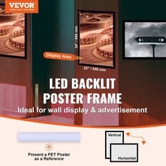 LED-valolaatikko Vevor, 610x914 mm hinta ja tiedot | Upotettavat valaisimet ja LED-valaisimet | hobbyhall.fi