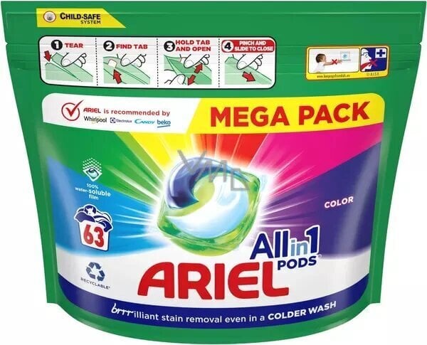 Ariel Color pesukapselit, 63 kpl, 2 kpl