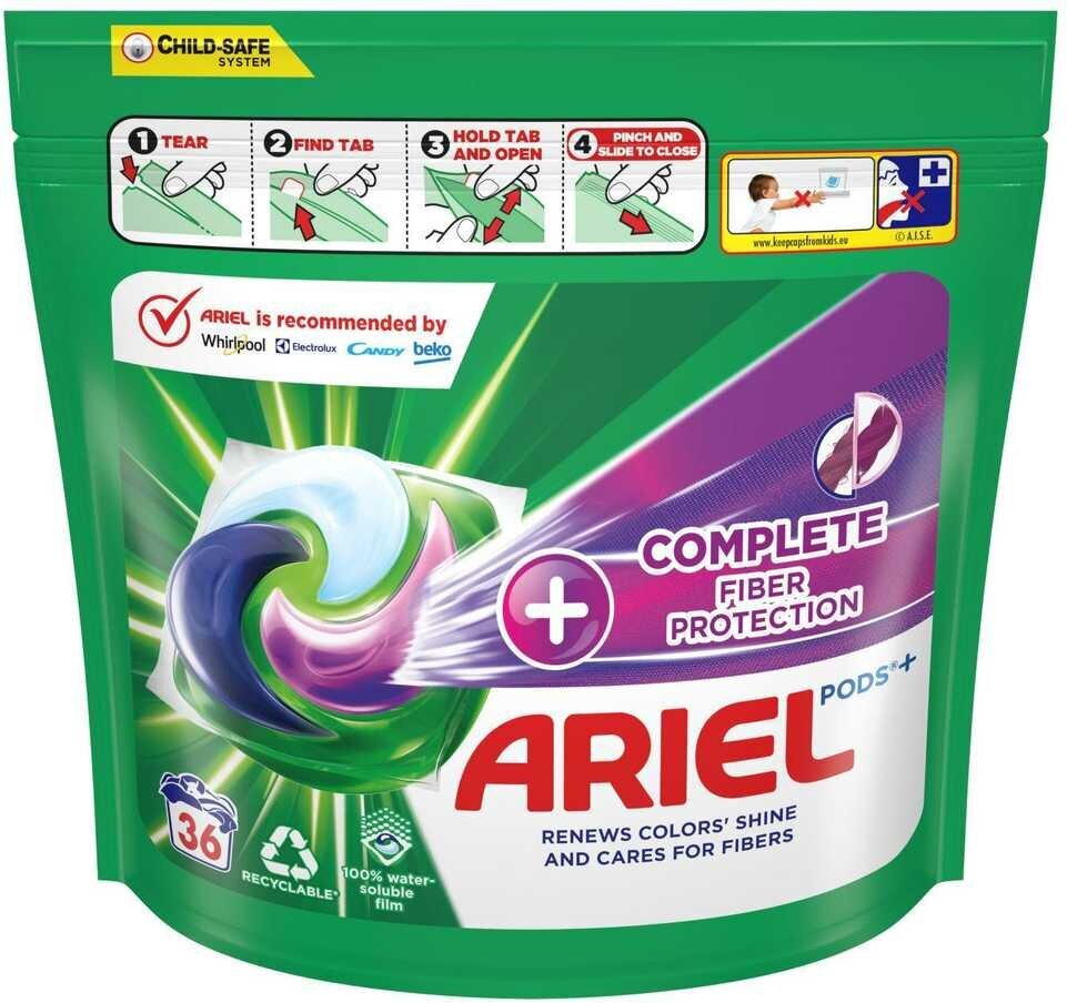 Ariel Complete pesukapselit, 36 kpl, 3 kpl hinta ja tiedot | Pyykinpesuaineet | hobbyhall.fi