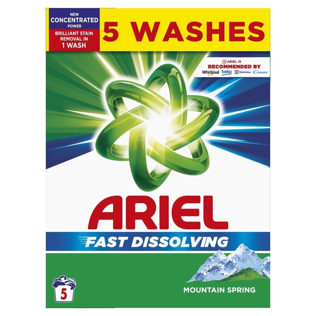 Ariel Mountain Spring Pesujauhe, 5 pesua / 275 g, 12 kpl hinta ja tiedot | Pyykinpesuaineet | hobbyhall.fi