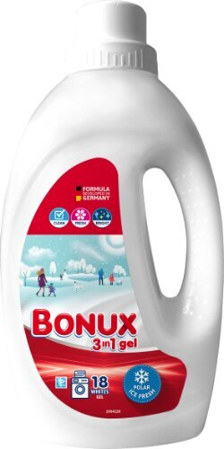 Bonux Polar Ice Fresh Liquid pesugeeli, 0,9l / 18 pesukertaa, 3 kpl hinta ja tiedot | Pyykinpesuaineet | hobbyhall.fi