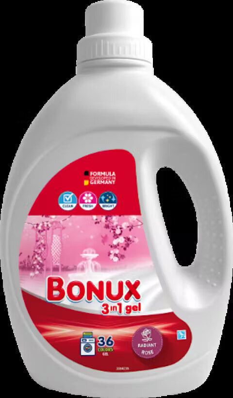 Bonux Radiant Rose Liquid pesugeeli, 1,8l / 36 pesukertaa, 2 kpl hinta ja tiedot | Pyykinpesuaineet | hobbyhall.fi