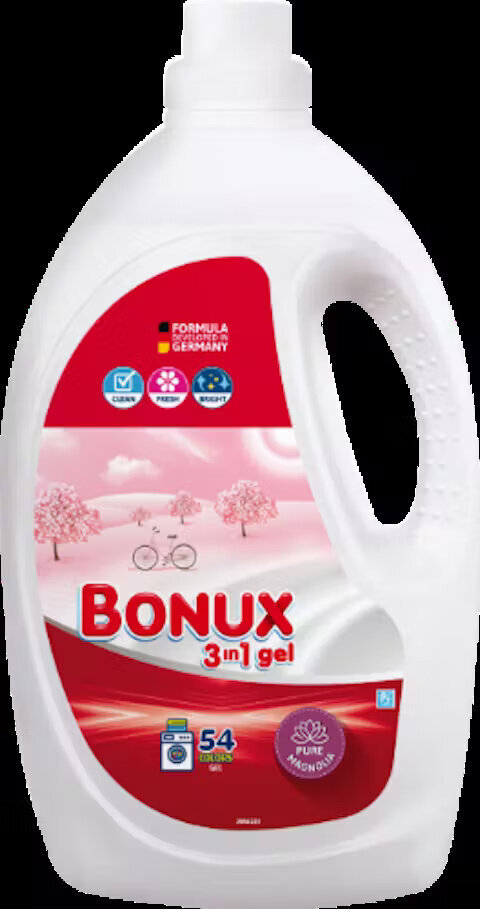 Bonux Pure Magnolia Nestemäinen pesugeeli, 2,70l / 54 pesukertaa, 2 kpl hinta ja tiedot | Pyykinpesuaineet | hobbyhall.fi