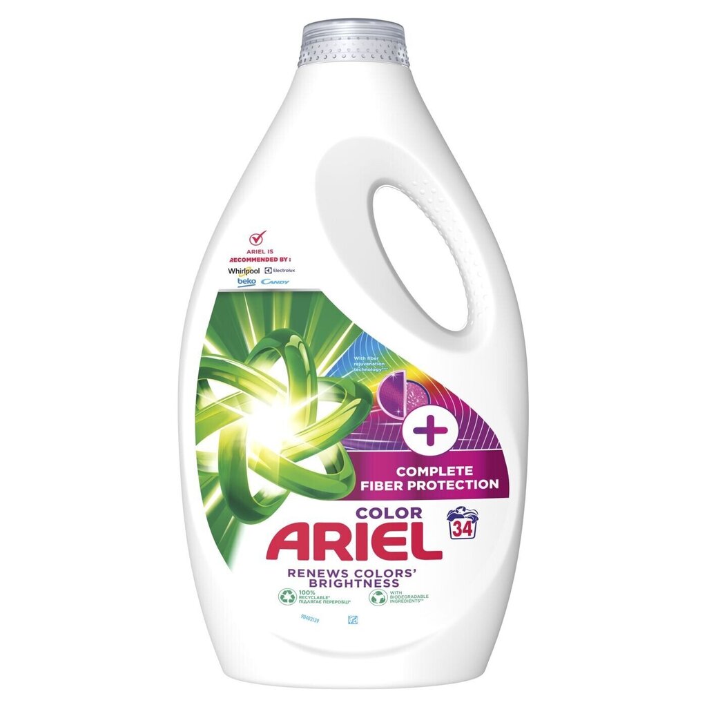 Ariel Care Nestemäinen pesuaine, 34 pulloa / 1,7 l, 5 kpl hinta ja tiedot | Pyykinpesuaineet | hobbyhall.fi