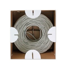 Cat6 UTP kierretty kaapeli 305m 100% CU harmaa hinta ja tiedot | Kaapelit ja adapterit | hobbyhall.fi