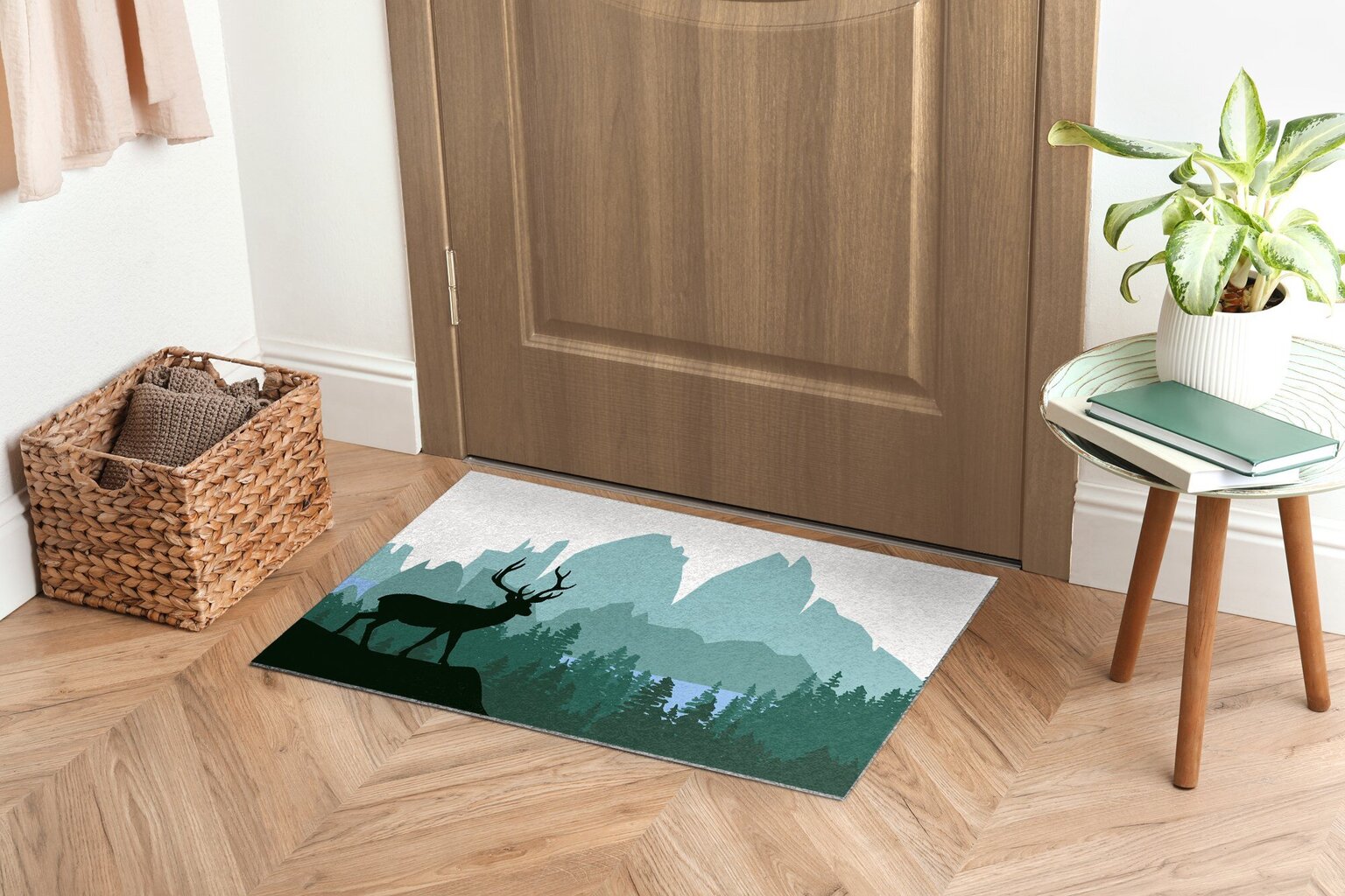 Kynnysmatto Metsän Jeleń, 90x60 cm hinta ja tiedot | Ovimatot | hobbyhall.fi