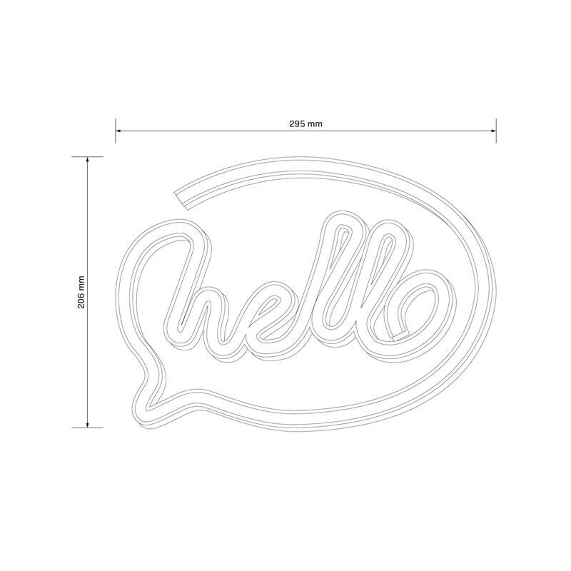 Koristevalo - NEON HELLO USB A + paristovirta 327147 hinta ja tiedot | Lastenhuoneen valaisimet | hobbyhall.fi