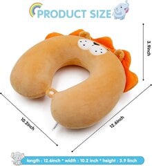 Lasten matkatyyny, Pure Memory Foam Animal U-muotoinen kaulatyyny pestävällä päällyksellä, mukava missä tahansa istuma-asennossa lentokoneessa, carlion hinta ja tiedot | Tyynyt | hobbyhall.fi