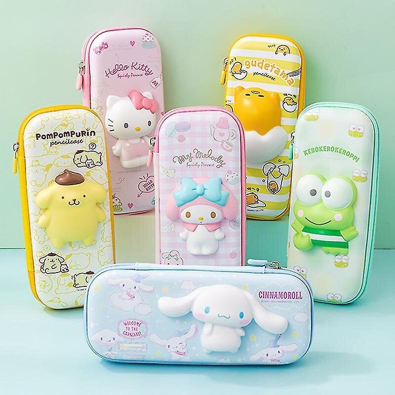 Pu Suuren kapasiteetin kynäkotelo Kawaii Hellokitty Cinnamoroll Melody Koulukynät Laukku Pussi Kynäkotelo Tarvikkeet Paperitarvikkeet hinta ja tiedot | Penaalit | hobbyhall.fi