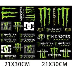 Kilpamoottoripyörän Monster Energy Tarra -kypärätarra hinta ja tiedot | Koristeet ja tarrat | hobbyhall.fi