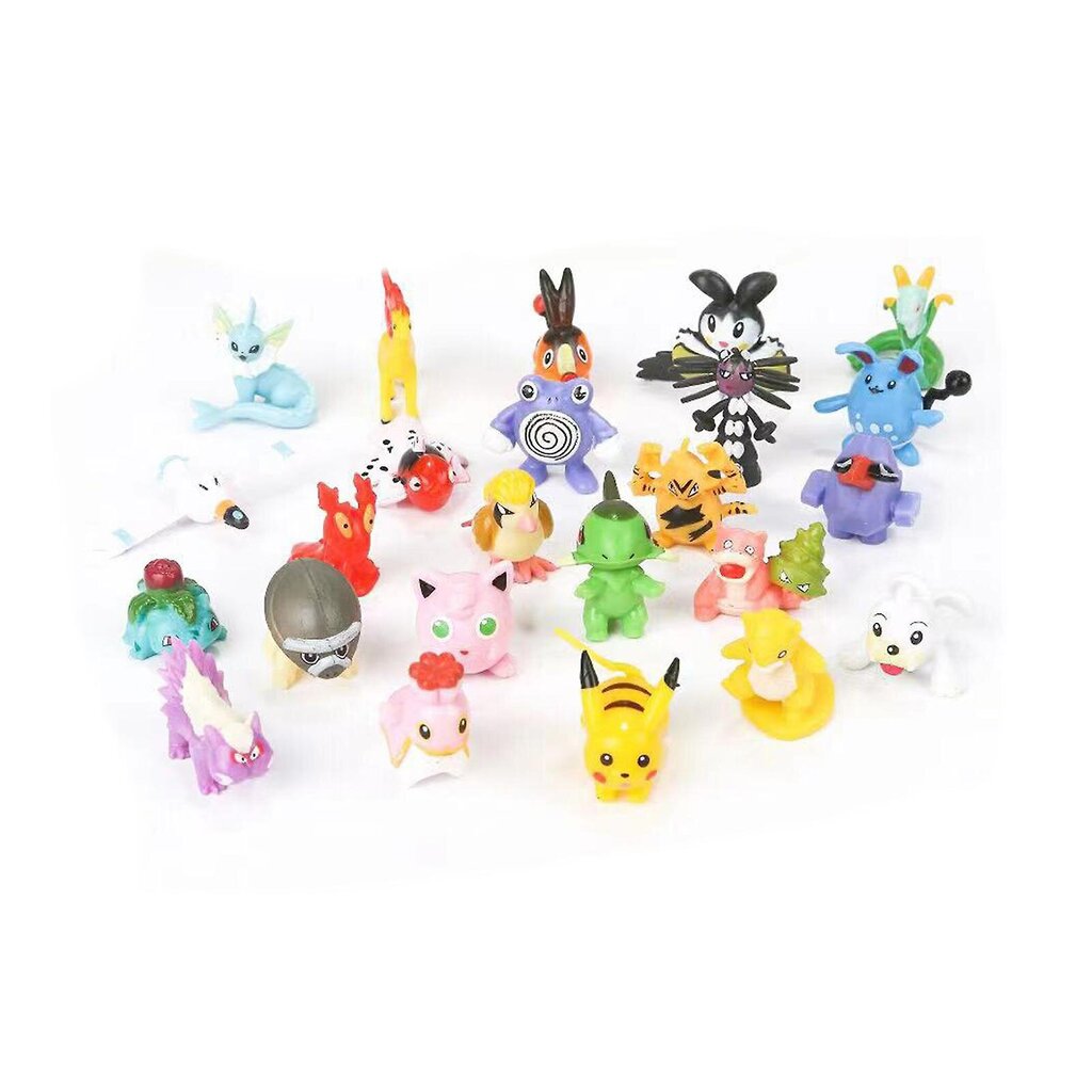 24 kpl Pokemons Figuuri Söpö Minihahmo PVC Sarjakuva Craft Solid Model Ornament Keräilykohde Japani Anime Pokemons Pikachus Psyduck Figuuri Malli To hinta ja tiedot | Pehmolelut | hobbyhall.fi