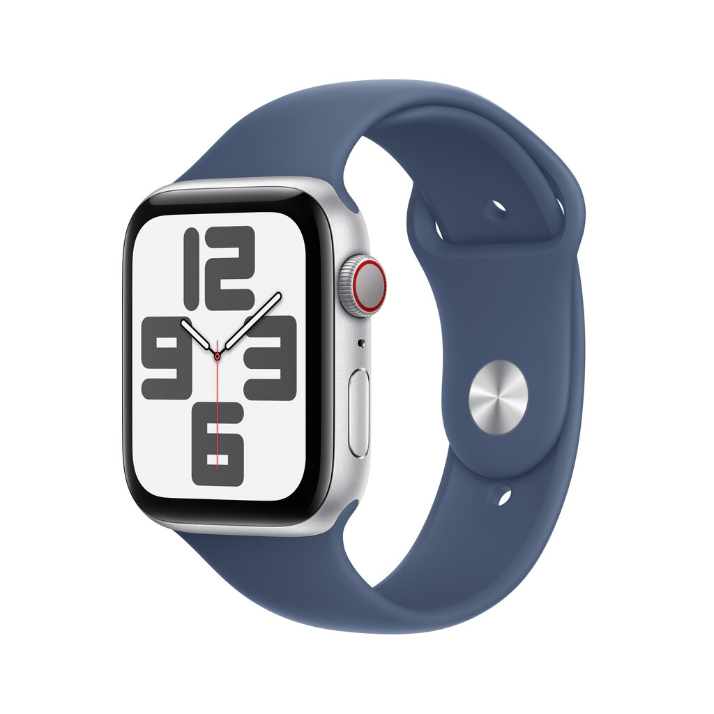 Apple Watch SE GPS + Cellular 40mm Silver Aluminium Case with Denim Sport Band - M/L MXGG3ET/A hinta ja tiedot | Älykellot | hobbyhall.fi