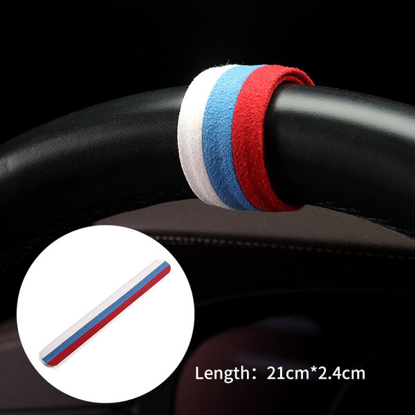 Car Styling ohjauspyörän suojukset Tarrat Tarvike BMW Universal Tricolor Auto Decoration Ohjauksen keskuskorjausmerkki