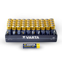 Paristot Varta Industrial Pro AA LR6 1,5V, 40 kpl hinta ja tiedot | Paristot | hobbyhall.fi