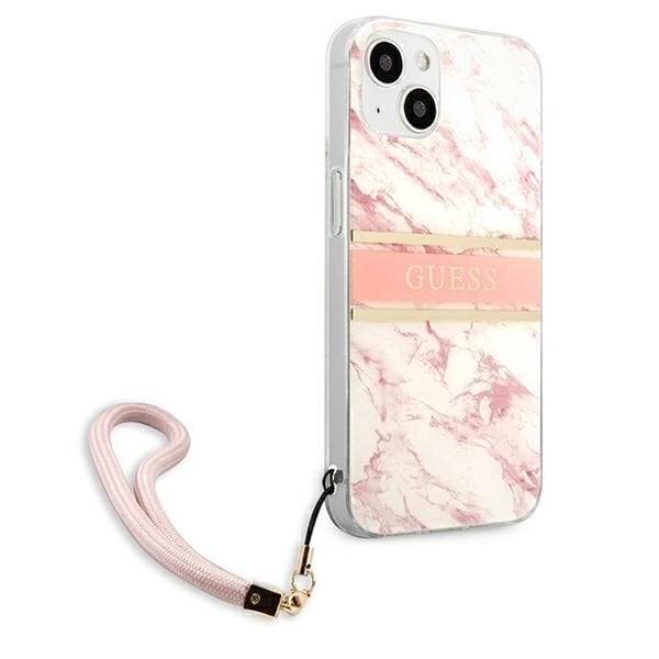 GUHCP13MKMABPI Guess TPU Marble Stripe Case iPhone 13 Pink hinta ja tiedot | Puhelimen kuoret ja kotelot | hobbyhall.fi