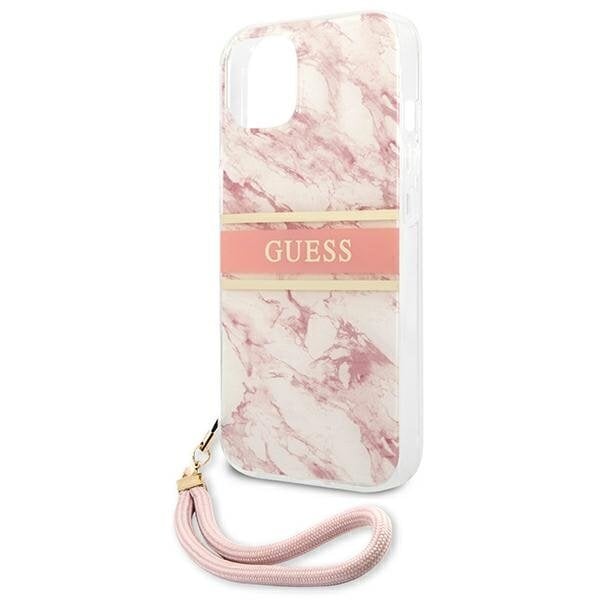 GUHCP13MKMABPI Guess TPU Marble Stripe Case iPhone 13 Pink hinta ja tiedot | Puhelimen kuoret ja kotelot | hobbyhall.fi