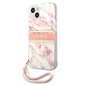 GUHCP13MKMABPI Guess TPU Marble Stripe Case iPhone 13 Pink hinta ja tiedot | Puhelimen kuoret ja kotelot | hobbyhall.fi