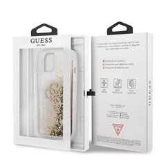 Suojakuori GUHCP13MLG4GGO Guess TPU Big 4G Liquid Glitter Gold Case iPhone 13 Läpinäkyvä hinta ja tiedot | Puhelimen kuoret ja kotelot | hobbyhall.fi