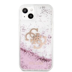 GUHCP13SLG4GPI Guess TPU Big 4G Liquid Glitter Pink Case iPhone 13 Mini Transparentille hinta ja tiedot | Puhelimen kuoret ja kotelot | hobbyhall.fi
