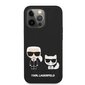KLHCP13LSSKCK Karl Lagerfeld ja Choupette nestemäinen silikonikotelo iPhone 13 Pro Blackille hinta ja tiedot | Puhelimen kuoret ja kotelot | hobbyhall.fi