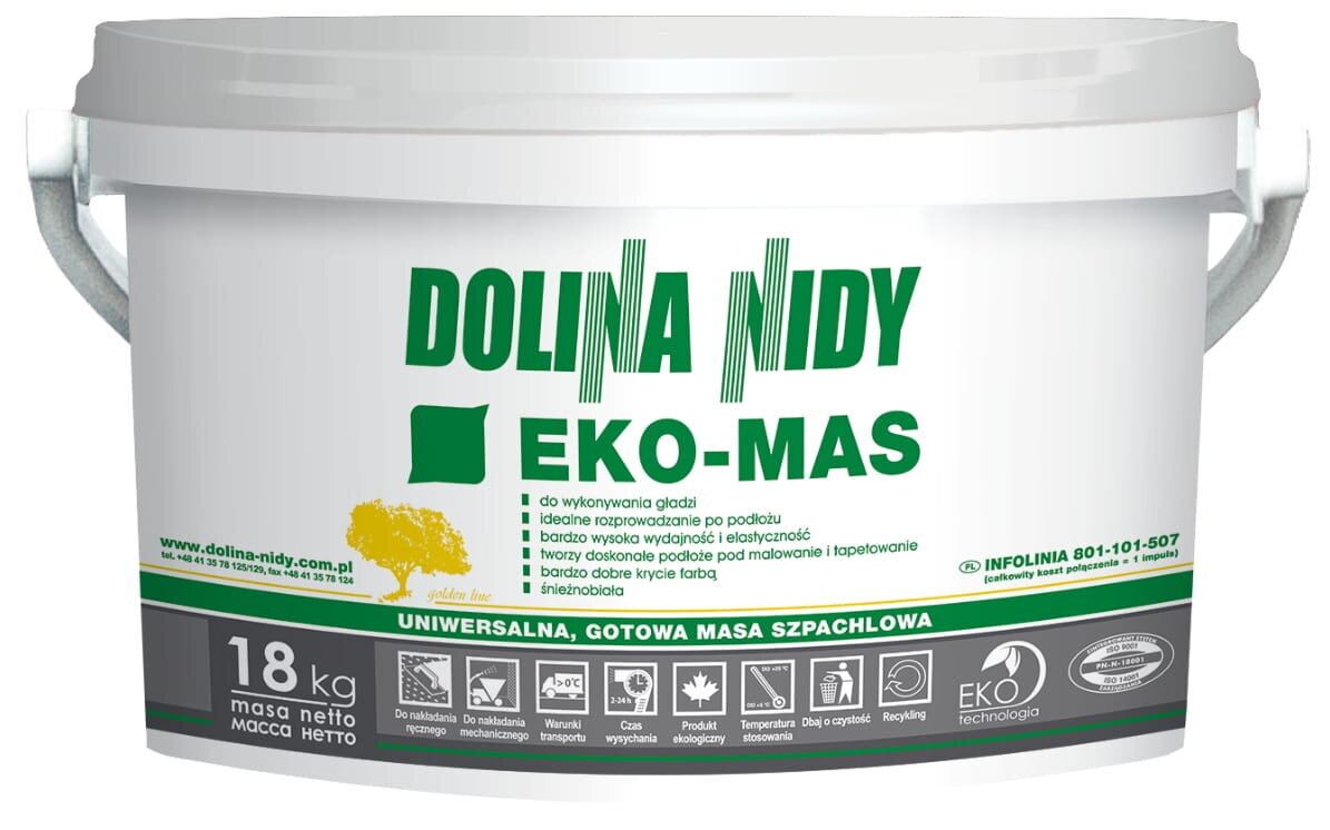 Dolina Nidy Gładź szpachlowa biały 18 kg hinta ja tiedot | Laastit ja kitit | hobbyhall.fi