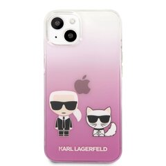 KLHCP13SCKTRP Karl Lagerfeld PC / TPU Icon Karl and Choupette -kotelo iPhone 13 mini Pinkille hinta ja tiedot | Karl Lagerfeld Puhelimet, älylaitteet ja kamerat | hobbyhall.fi