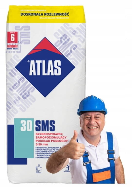 Atlas Sms 30 Itsetasaava lattiatasoite 25 kg hinta ja tiedot | Laastit ja kitit | hobbyhall.fi