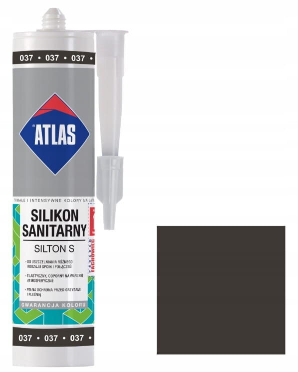 Atlas saniteettitilojen joustava silikoni 280 ml grafiitti hinta ja tiedot | Eristeet ja tiivisteet | hobbyhall.fi